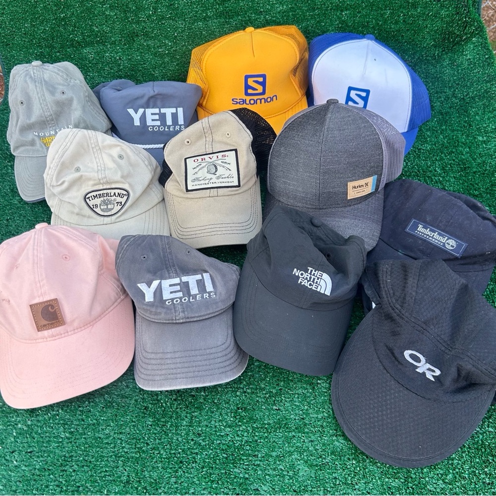 12 Hat Cap Lot Outdoor Sports Carhartt Yeti North Face